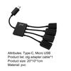 Кабель-адаптер Micro-USB для передачи данных 1 к 4 Type-c к USB кабель-конвертер для мобильного телефона