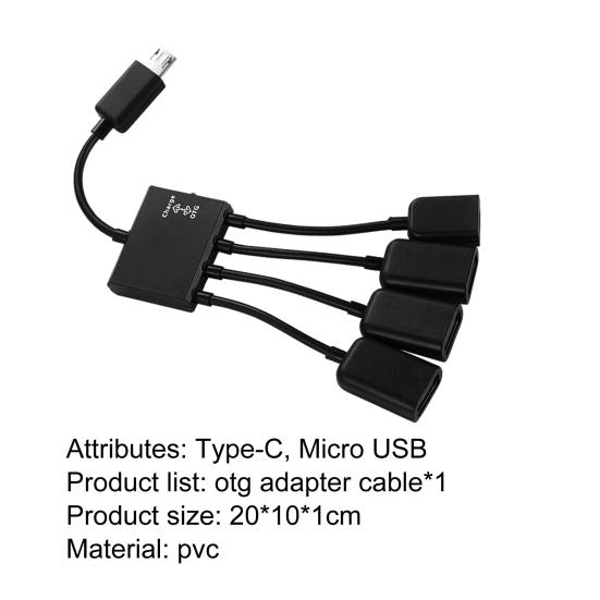 Кабель-адаптер Micro-USB для передачи данных 1 к 4 Type-c к USB кабель-конвертер для мобильного телефона