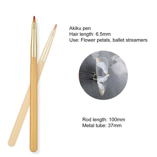 Прочная кисть для дизайна ногтей с мягкой щетиной и гибким наконечником «сделай сам»