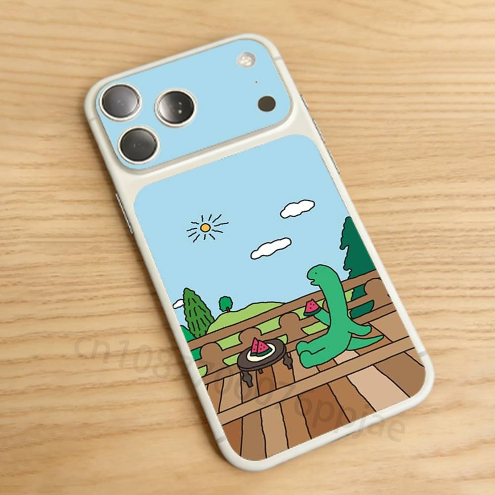 Cute cartoon dinosaur Joguman For iPhone 17pro/proMax Full body Back Cover Decal Skin Colorful Rear Protective Sticker Film