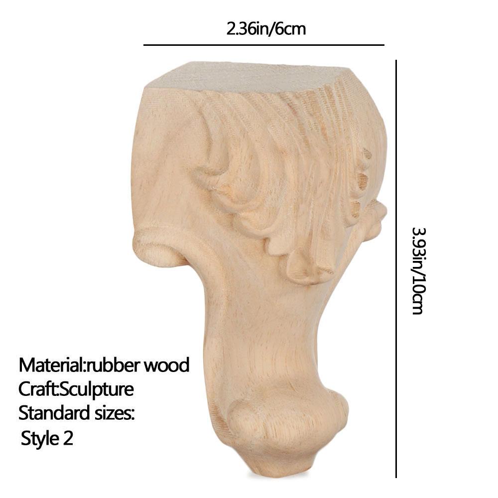 Accessories Decoration Crafts Home Decor Furniture Foot Legs Vintage Wood Carved Cabinet Seat Feets