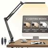 LED Desk Lamp Swing Arm Desk Light with Clamp 3 Lighting 10 Brightness Table Lamp Eye-Caring Reading Desk Lamps for Home Office