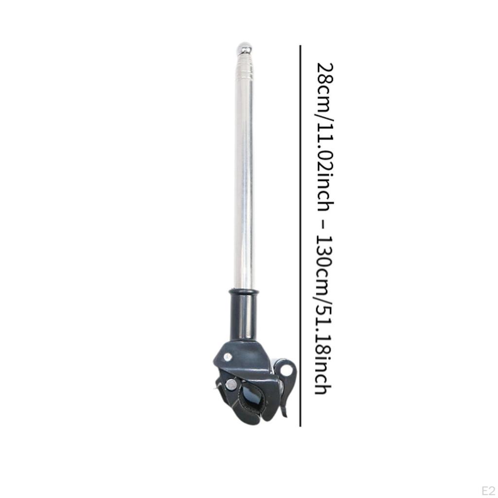 Подставка для флагштока для мотоцикла, выдвижной универсальный 1,3-метровый прочный держатель для дисплея для велосипеда