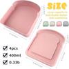 Portable Toast Storage Box Transparent Sandwich Meal Box Fashion Sandwich Container  Household