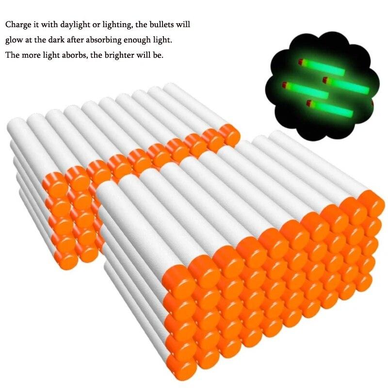 50-100pcs For Bullets EVA Soft Hollow Hole Head 7.2cm Refill Bullet Darts for Toy Gun Accessories for Blasters