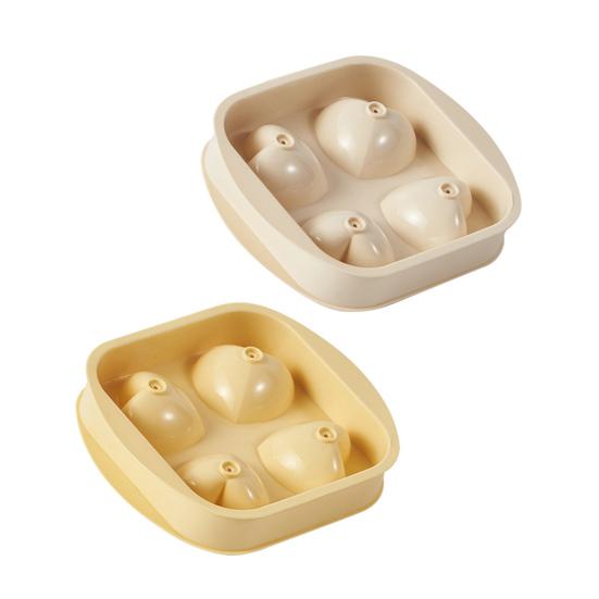 Поднос для кубиков льда в форме сердца, силиконовая 3D-форма для льда в форме сердца, 4 полости, большая машина для изготовления кубиков льда для виски, коктейлей, напитков, антипригарное покрытие, легко снимается для кухни