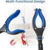 Upgrade 32" Aluminum Alloy Garbage Clip Foldable Grabber Reacher Tool Lightweight Trash Claw Grabbers Magnetic Pick Up Stick