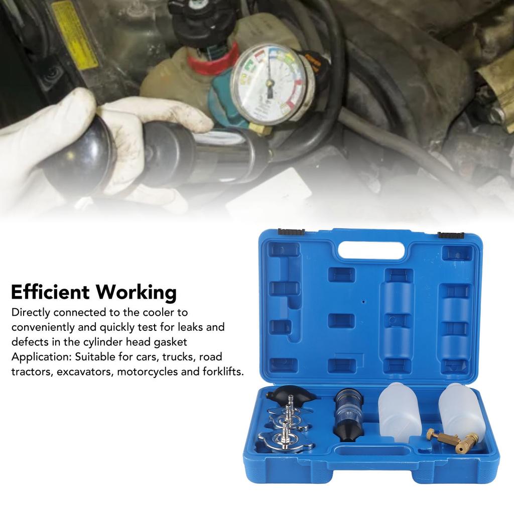 Комплект для проверки утечки горючего газа Комплект для проверки утечки горючего Детектор утечки CO2 для автомобилей, грузовиков, дорожных тракторов, экскаваторов