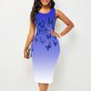 Women's Dress Sling Summer Gradient Dopamine Butterfly Print Dresses Tight Sleeveless Slim Fit Sexy Fashion Top Clothing