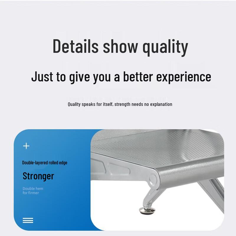 Скамейка для ожидания Motion Partner, 2-местная, из нержавеющей стали