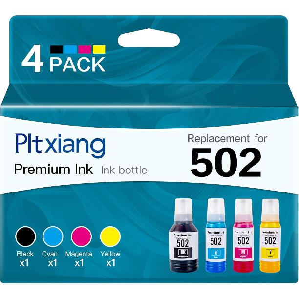 Compatible with Epson 502 Ink,for ET-4850 ET-2850 ET-2760 ET-3850 ET-3760 ET-4760 ET-2700 EcoTank Printers, ST-2000 ST-3000 | 127ml Black + 70ml x3