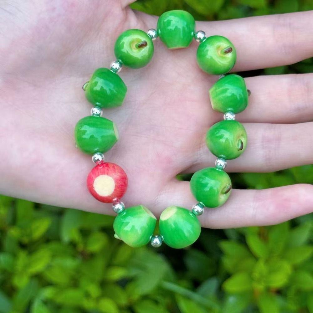 Simulation Fruit Beaded Bracelet Retro Fun Summer Colorful Bracelet Beach Vacation