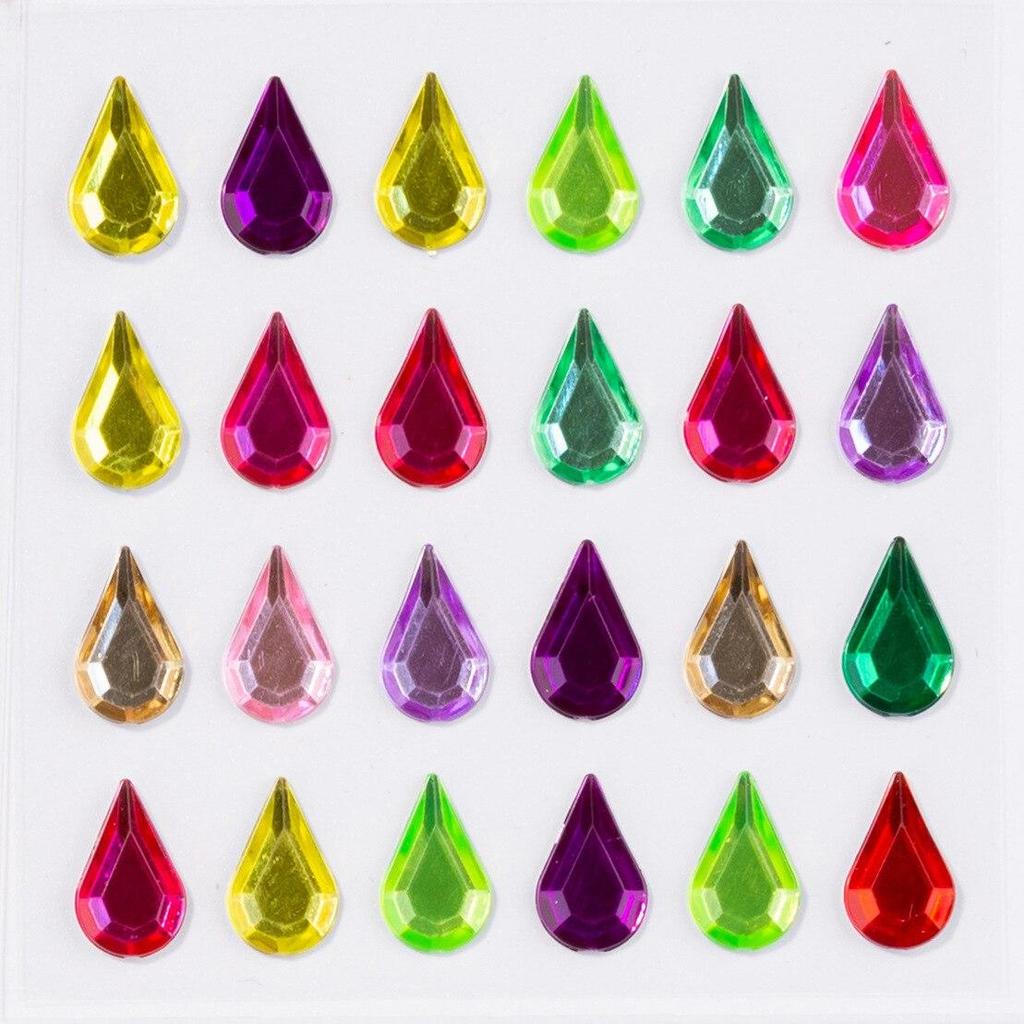 Colored Self-adhesive Rhinestones Sticker Children's Stage Show DIY Face Eye Decoration Acrylic Crystal Diamond Tattoo Sticker