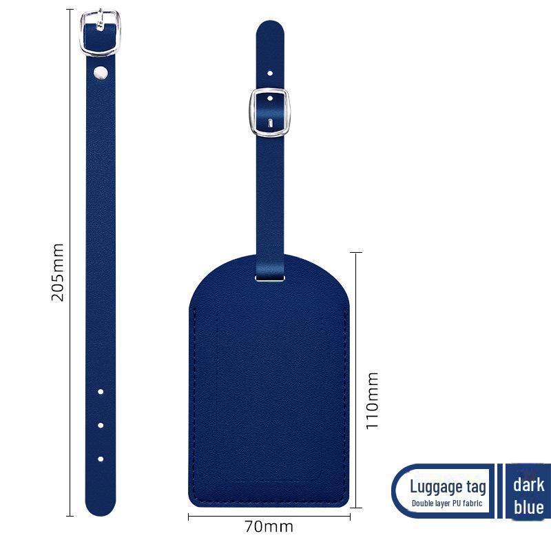Шикарная бирка для багажа PU Li: Утолщенный, анти-потеряющийся, легкий, однотонный с логотипом