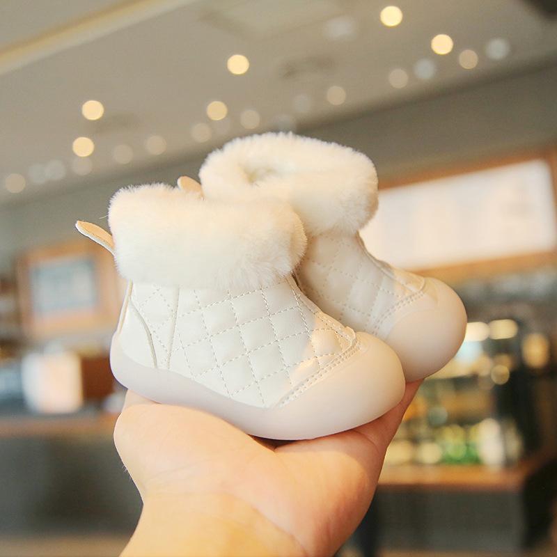 Botas Para Niña Baby Snow Boots Winter New Boy Cotton Boots Warm Walking Shoes Girl Ankle Boot Cute Padded Boot Child Shoe Botas
