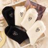 1 Pair Lovely Cozy Socks Autumn Winter Heart-shaped Socks