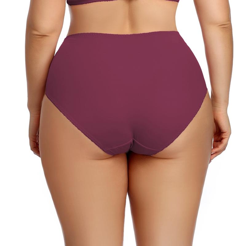 Women Plus Size Panty Comfort Thin Underwear Seamless Simple Plain Panties Briefs 0Xl 1Xl 2Xl 3Xl 4Xl 5Xl