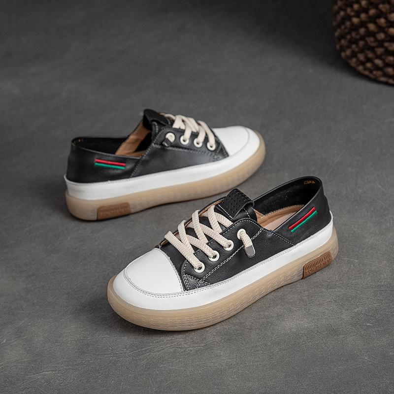 Johnature Женская обувь на плоской подошве из натуральной кожи, лаконичная удобная женская обувь ручной работы для отдыха на мягкой подошве