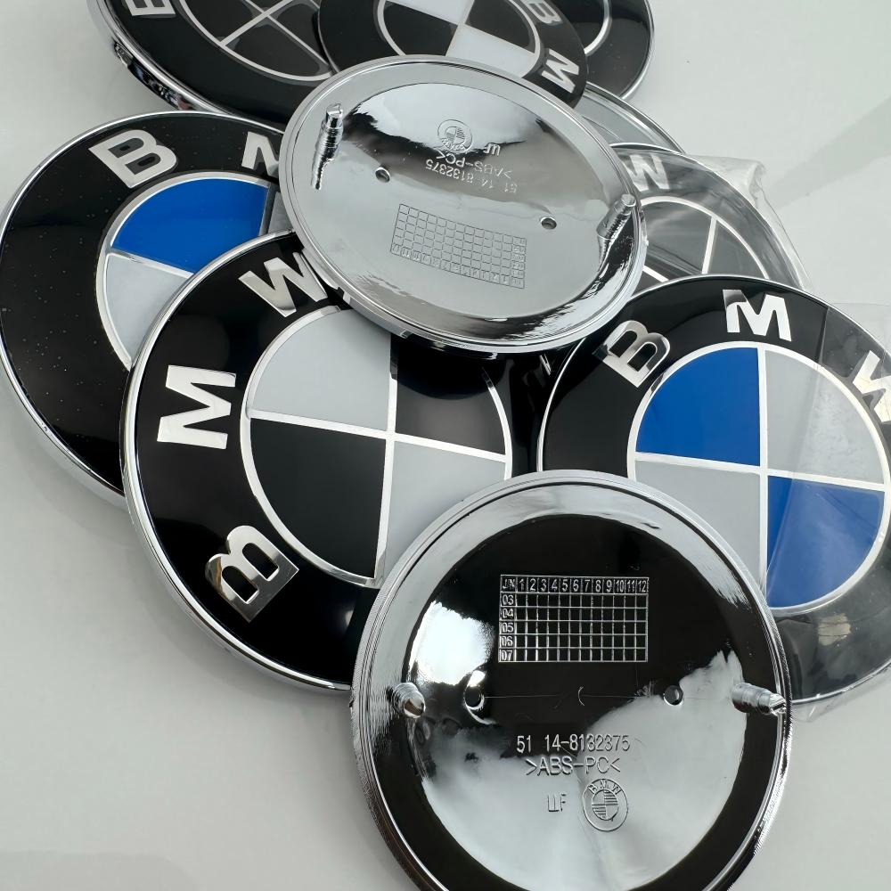 2Pcs 74mm 82mm For BMW Emblem E46 E90 E60 F30 F10 E39 E36 F20 G30 G20 E87 E92 E91 E30 X1Hood Car Front Bonnet Logo Trunk Cover QF1