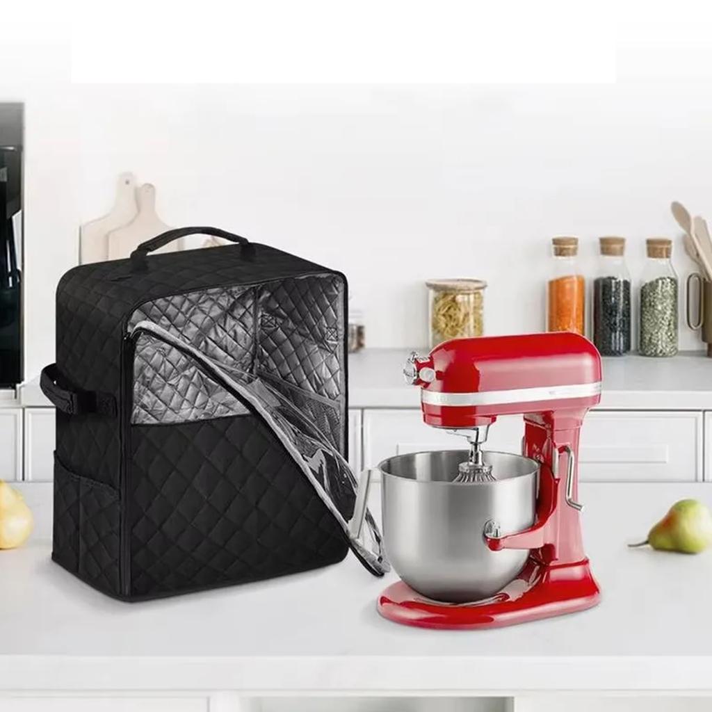 Stand Mixer Dust Cover Featuring Slider Mat And Organizer Pockets Suitable for 4.5QT/5QT/6QT/7QT/8QT Various Models