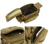 PHOENIX IKKI Multifunctional Large Capacity Molle Compatible Camouflage Pattern Waist Bag with Side Pockets for Outdoor Tactical and Military Brown