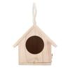Wooden Bird House with Perch Outside Hanging Natural Wood Bird House for Small Birds