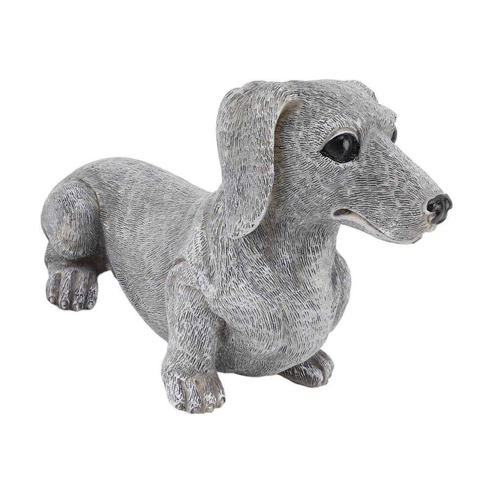 Synthetic Resin Dog Shaped Desktop Ornament Outdoor Yard Animal Statue Courtyard Holiday Layout