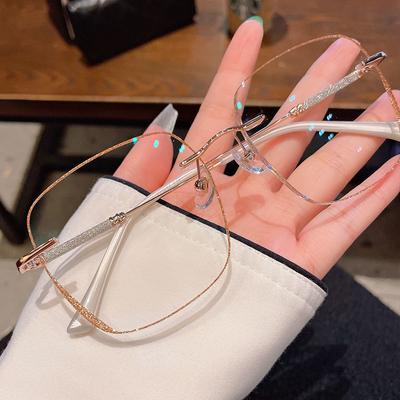 Женские очки с большой оправой для близорукости, рецептурные очки для зрения, очки без оправы для близорукости с защитой от синего света