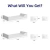 Hot Sale Wall Mount No Drilling Adhesive Save Space Rustproof ABS Resin Hang Rack Home Decor Rectangular Shelf Bathroom Shelves