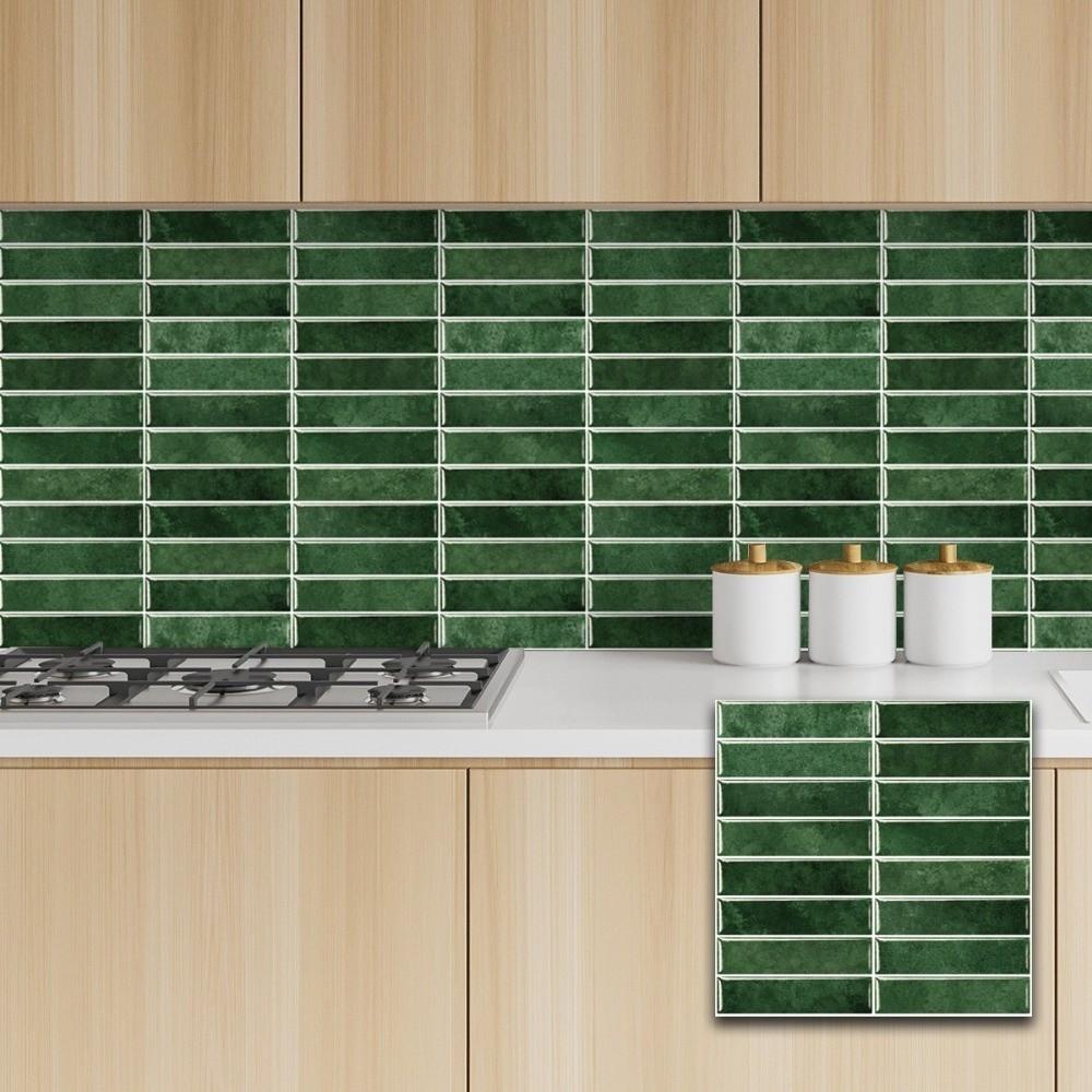 Самоклеящиеся 3D Стерео Настенные Наклейки Водонепроницаемые Имитация Плитки для Кухни Ванной