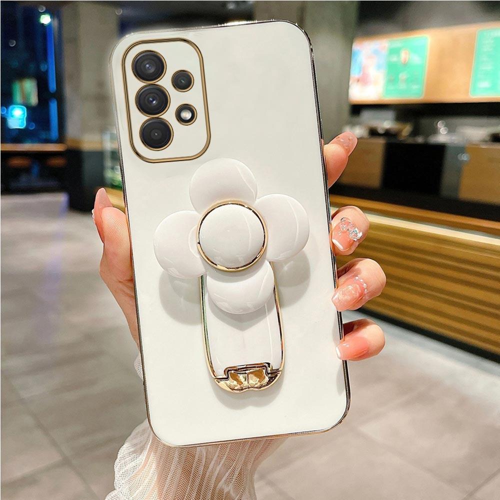 Чехол-держатель для телефона с зеркальной поверхностью для Samsung Galaxy A53 A73 A33 A52 A52s A72 A32 4G 5G A51 A71 A12 A31 A21S A50, силиконовый чехол