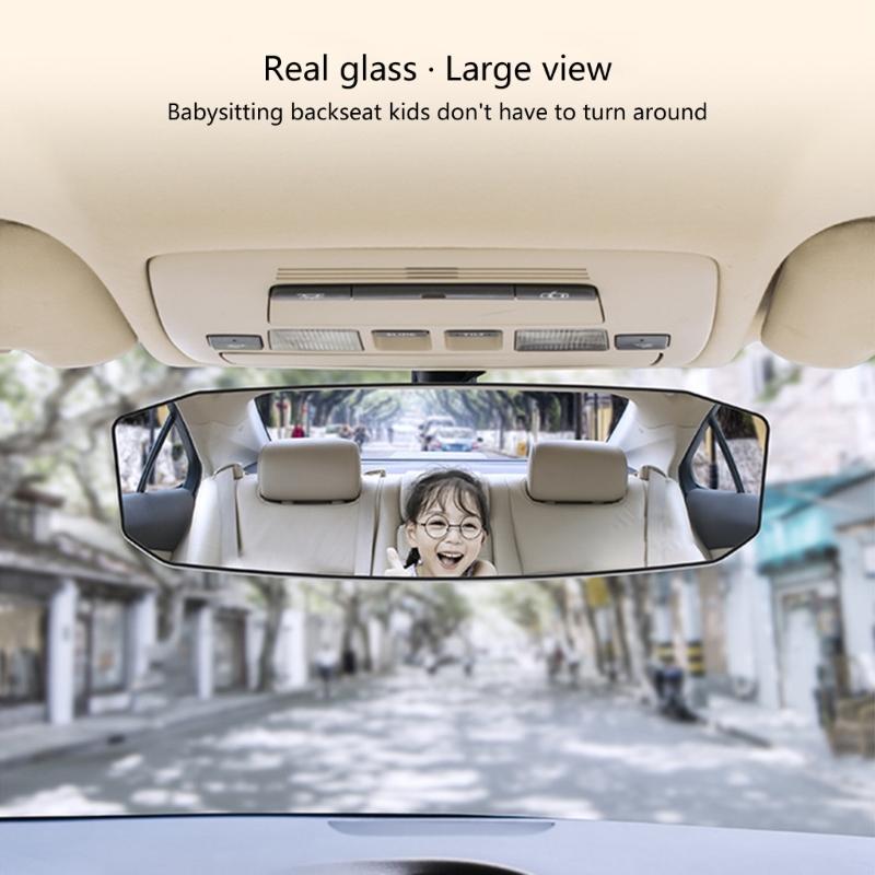 Enhancing Safety Full Sight Car Rear View Mirror with Wide Curved View, for Infant Supervision, Parents and New Drivers