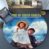 Vintage Anne Poster pattern round rug,Carpet Rug for Living Room Bedroom Playroom ,Non-slip Floor Mat,Holiday Gifts and Birthday Gifts.