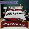 Arizona Cardinals Pattern Bedding uilt Set uilt Cover Pillowcase Home Decoration Birthday Gift (1*duvet cover + 2*pillowcase without core)