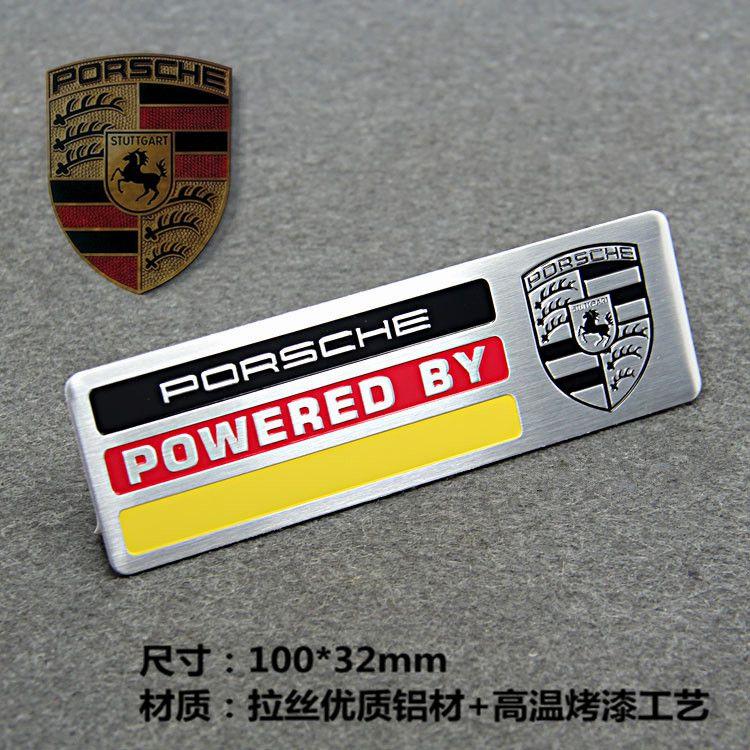 For Porsche NO10Car Styling 3D Sticker Aluminum Badge Car Body Stickers Decals For Porsche 911 Cayenne Carrera 928 Panamera Boxster Macan 918