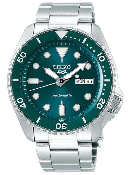 Автоматические часы SEIKO 5 Sports с индикатором дня недели SRPD61K1 Изумрудно-зеленая модель как для внутреннего рынка (Японский дисплей) (Тот же SBSA011)