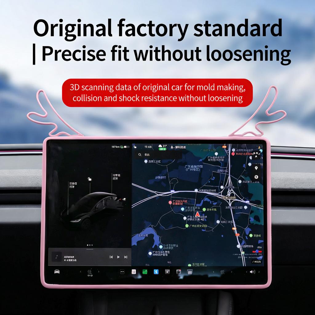 ZFX1 For New Tesla Screen Protector Frame Display Edge Body Cover Central Control Accessories For Tesla Model 3 Y Juniper 2026 2025