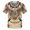 Summer Men's 3D Printed Crew Neck T-Shirt Ethnic Style