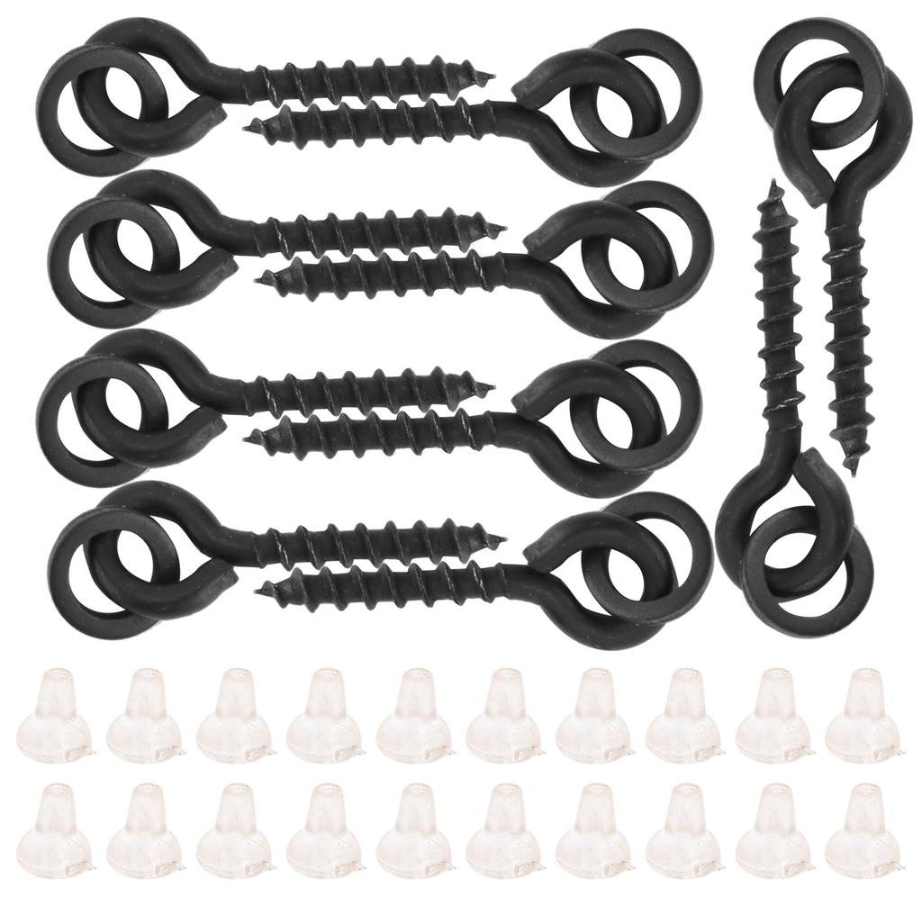 10 шт. винтов для насадки с 20 шт. овальных колец, стопоры для колец карповой оснастки, рыболовные снасти для ловли карпа, винт для крючка, белый