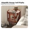 Clear C-Table Minimalist Design Side Cabinet Transparent Look Modern Aesthetic for Interior Decorators, Living Room