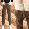 Women Lambs Wool Pant Winter Thick Warm Cashmere Pants Corduroy Female Solid Color Loose Trousers