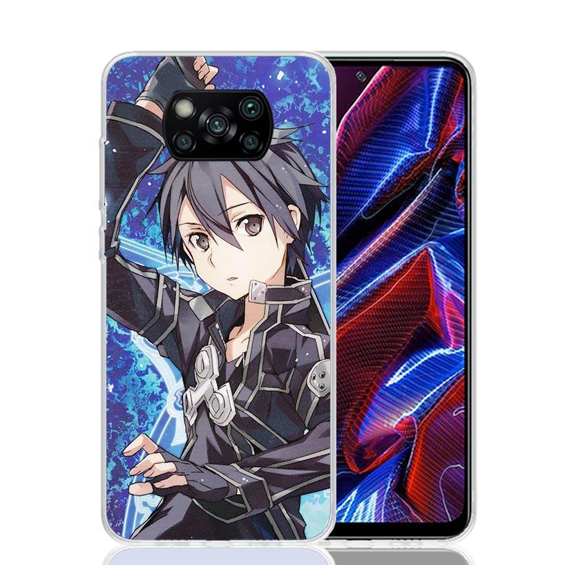 Sword Art Online Anime Case Phone Cover for Xiaomi Redmi Note 10 9 9S 8 8T 7 5 Pro Mi 12T 11T 10T 9T 12 11 Lite A3 A2 Trend Fund