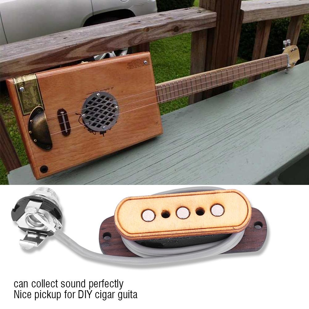 Предварительно смонтированный 3-струнный входной разъем для звукоснимателя, запасные части для замены гитары Cigar Box