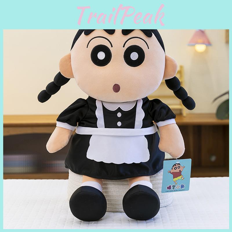 Crayon Shin Chan Maid Costume Plush Toy Double Braided Hairstyle Stuffed Doll