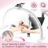 DianaBeauty Half Moon Light 35W Nail Desk Lamp U Shaped 364 LEDs Fill Light with Phone Holder Foldable Table Lamp for Nail Art