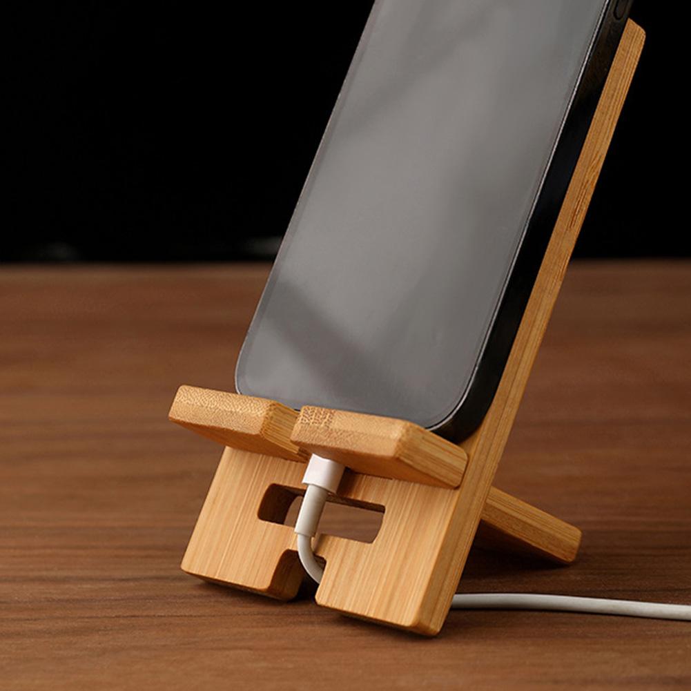 Wooden Desktop Phone Holder Lazy Phone Stand Smartphone Charging Stand Lazy Phone Bracket Mobilephone Support Tablet Stand