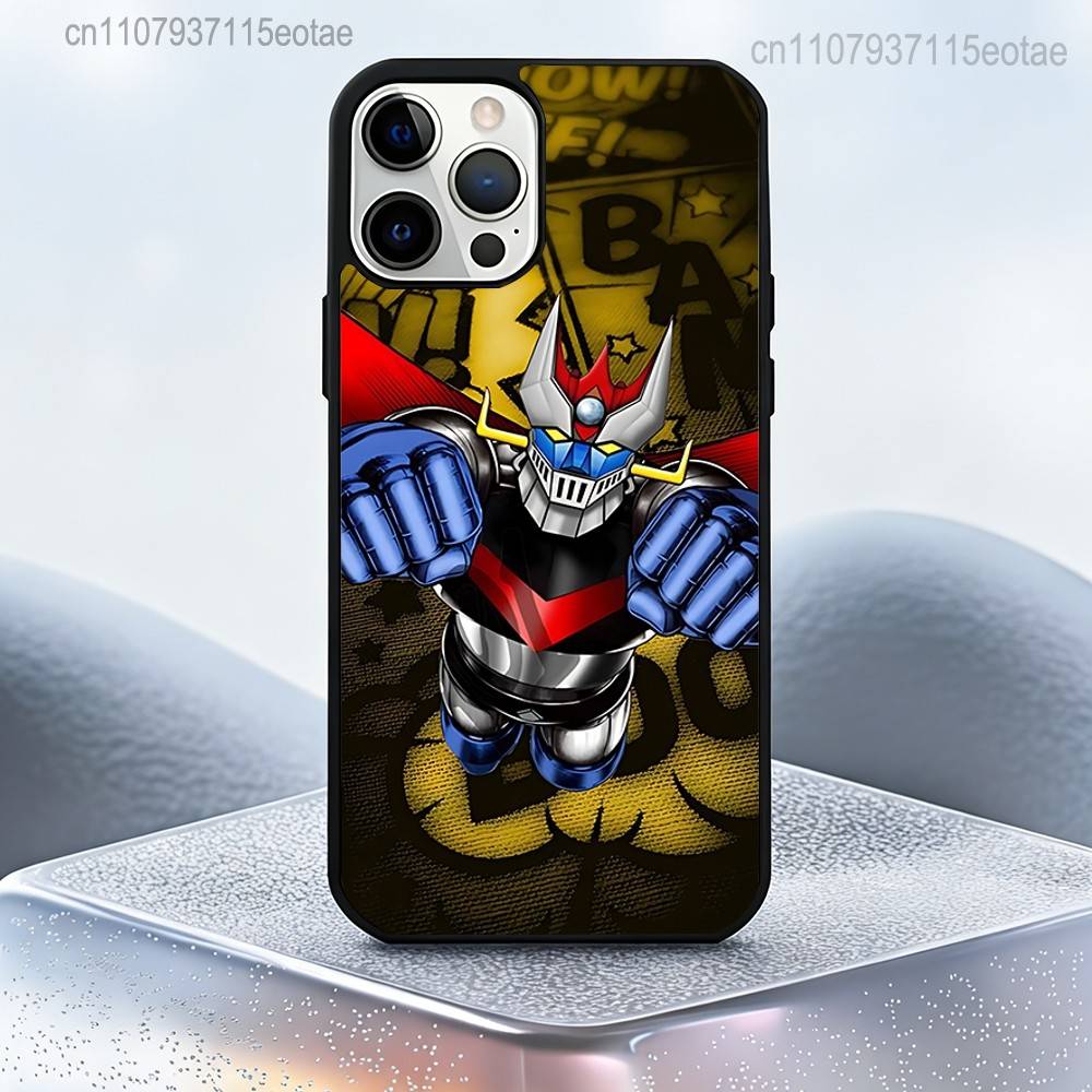 M-Mazinger Z Robot Magnetic Wireless Charging Case For iPhone 11,12,13,14,15,16,17,Pro,Max,Plus Shockproof Cover