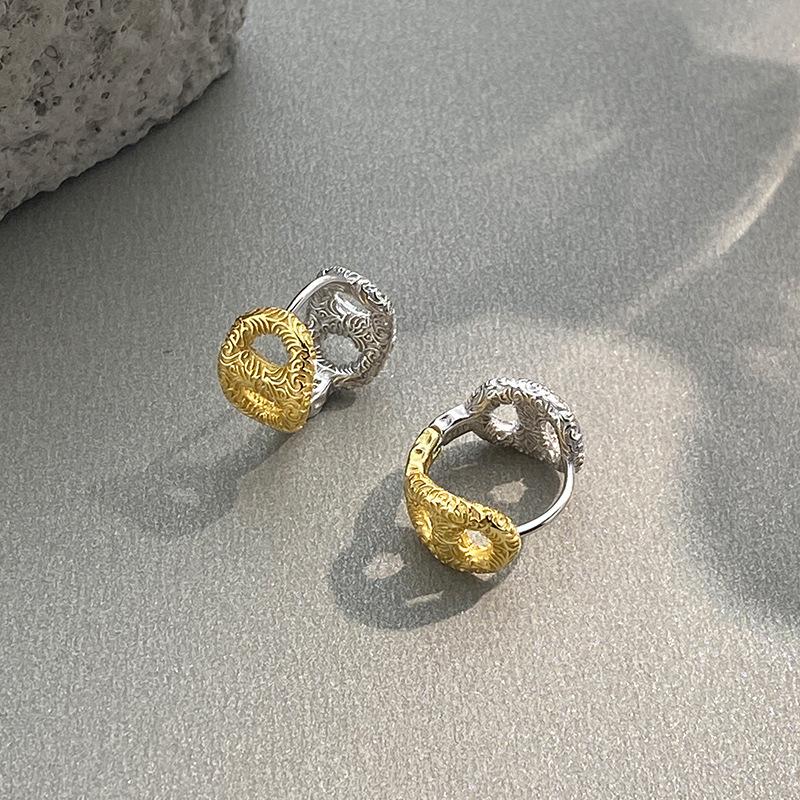 Серьги-вкладыши Tangcao Pattern Pig Nose Contrast Color, тяжелая промышленная текстура, модные серьги для женщин, универсальные