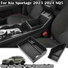 2 шт. Органайзер для центральной консоли для Kia Sportage 2024 NQ5 Аксессуары Автомобильный подлокотник Ящик для хранения Поднос ert ABS Автомобильный ящик для хранения