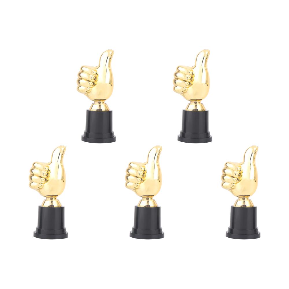 1-10pcs Thumbs Up Trophy Football Plastic Gold Trophies Encouragement Mini Victory Trophies Award Prize For Children Party Favor
